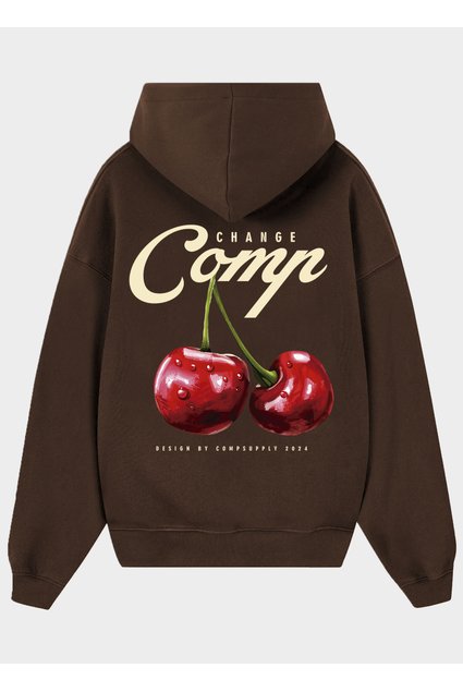 casaco moletom oversized cherry costas marrom