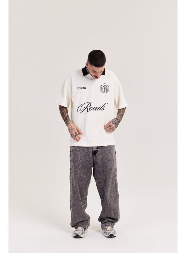 CAMISETA GOLA POLO - ROADS OFF WHITE 