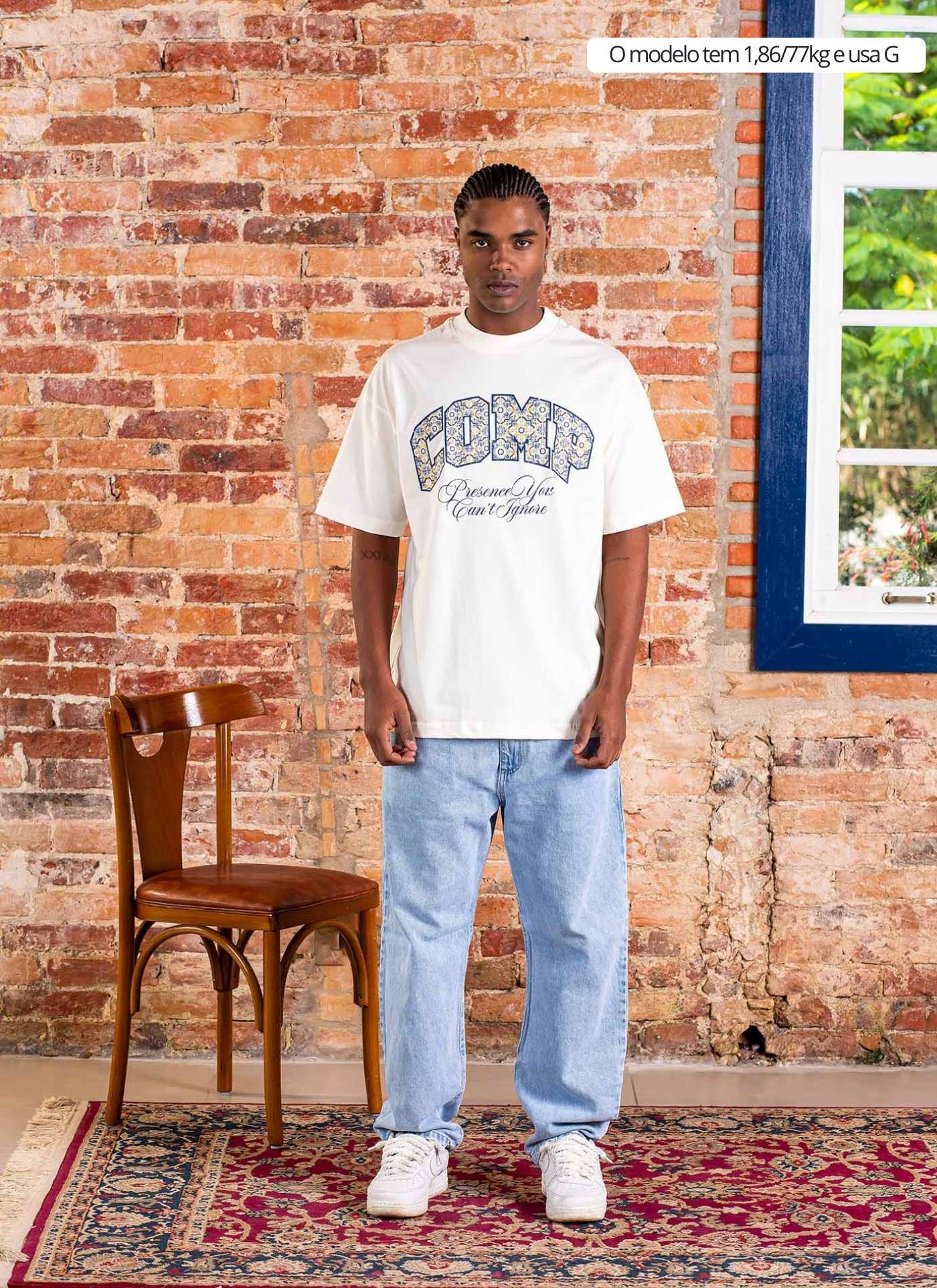 CAMISETA OVERSIZED - TILE OFF WHITE